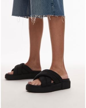 Tommy Hilfiger Flatform Sandals - Black
