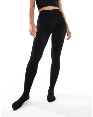 Lindex Small Cable Knit Tight - Black