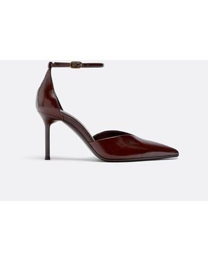 Stradivarius V-Neck Heeled Shoes - White
