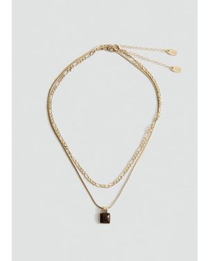 Mango Gelaagde Schakelketting - Wit