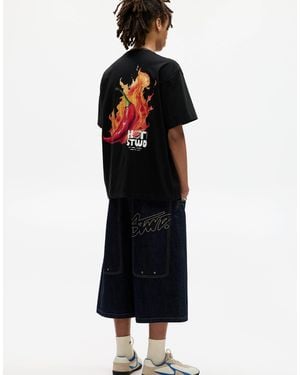 Pull&Bear Short Sleeve Chilli Graphic T-shirt - Black
