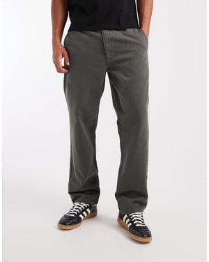 ASOS Pantalones De Corte Recto De - Gris