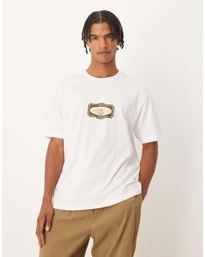 ASOS Relaxed T-shirt With Front Chest Label - White