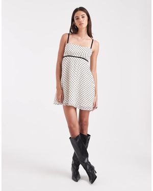 Hollister Chiffon Baydoll Mini Dress - White