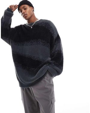 ADPT Oversized Crew Neck Jumper - Black