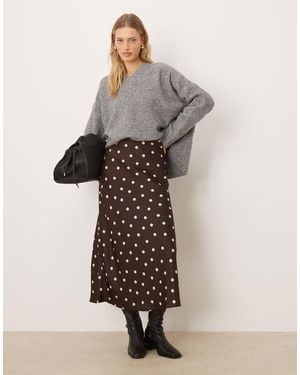 Vila Satin Maxi Skirt - Multicolor