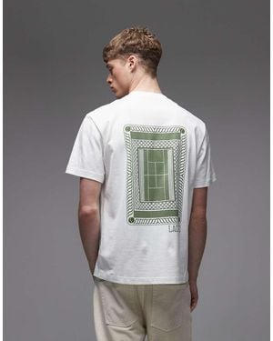Lacoste Tennis Court Back Graphic T-shirt - Grey