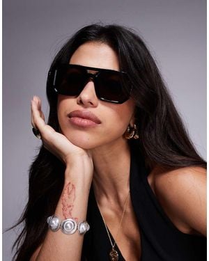 ASOS Square Aviator Sunglasses - Black
