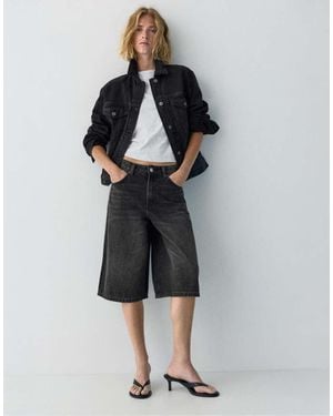 Pull&Bear Low-rise Jorts - Black
