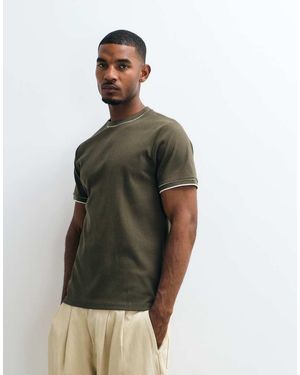 ASOS Heavyweight Regular Fit T-shirt With Contrast Tipping - Green