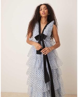 Sister Jane Dream Haven Ruffle Midi Dress - Blue