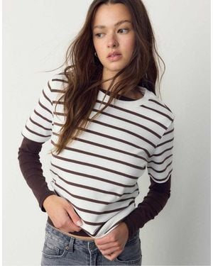 Stradivarius Basic Regular Fit Heavy Weight T-shirt - Brown