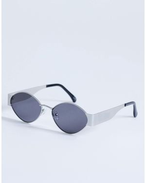 TOPSHOP Cyprus Metal Frame Sunglasses - Blue