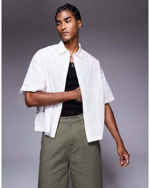 ASOS Boxy Oversized Poplin Shirt - Grey
