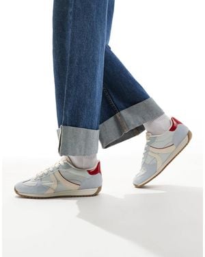 Stradivarius – sneaker aus leder - Blau