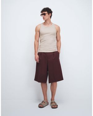 ASOS – figurbetonte oversize-bermudashorts - Weiß