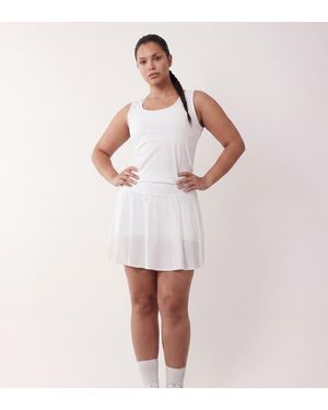 4505 Curve Active Tennis Flippy Skirt With Inner Short - White