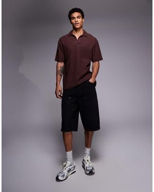 Good For Nothing Bermuda baggy en jean - vintage - Bleu