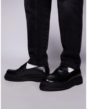 Walk London – brooklyn – penny-loafer - Schwarz
