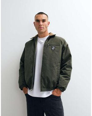 Obey Elysian Jack Met Contrasterende Kraag - Grijs