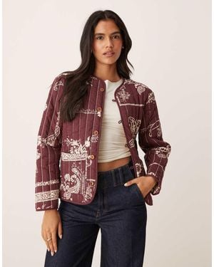 Nobody's Child Quilted Jacket - Red