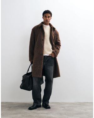 ASOS Manteau long en faux-fur - Blanc