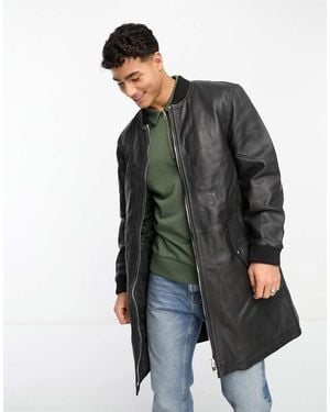 Bolongaro Trevor Chaqueta Bomber Larga Negra Acolchada De - Gris