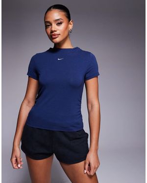 Nike Chill Mock Neck T-shirt - Blue