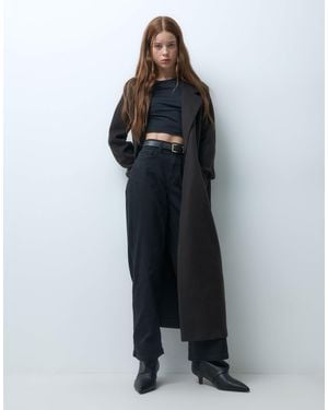 Vero Moda Formaler maximantel mit gürtel - Schwarz