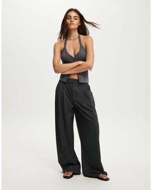 Cotton On Izzy Pleated Suiting Pant - Blue