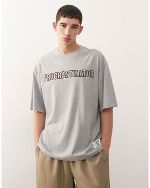 Collusion Slogan T-Shirt - Gray