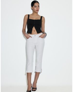 Stradivarius Jeans Capri Bianchi - Bianco
