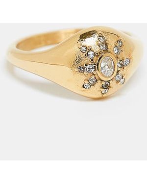 Neck On The Line Dikke Ring Met Ster - Metallic