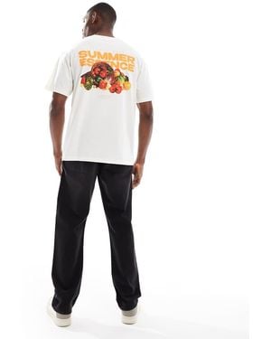 Jack & Jones Oversized T-shirt With Summer Escence Print - White
