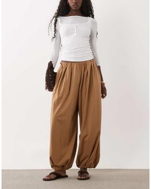 Miss Selfridge Pantalones Balloon En Cognac-Marrón - Neutro