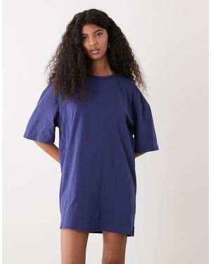 Weekday Oversized T-Shirt Dress - Blue