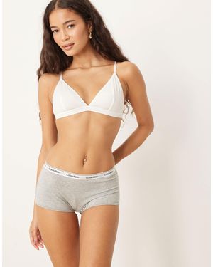 Calvin Klein Modern Logo Mid-rise Boyshorts - Brown