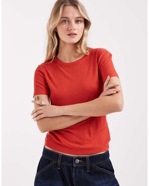 Aware T-Shirt A Coste Rossa - Rosso