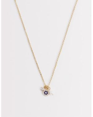 ALDO Eyesilie Crystal Evil Eye Necklace - White