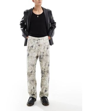 Bershka Textured Printed Jean - Green