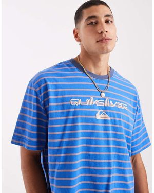 Quiksilver Uni Stripe And Arts Short Sleeves T-Shirt - Blue