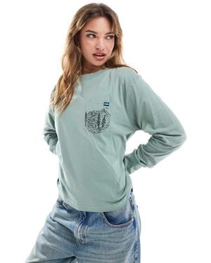 Kavu Westray Graphic Long Sleeve - Blue