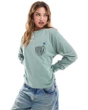 Kavu Westray Graphic Long Sleeve - Blue