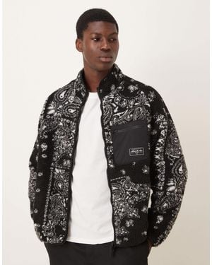 Alma de Ace – fenta perla – teddyfell-jacke - Schwarz