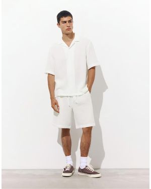 Pull&Bear Korte Bermuda Sweatpants - Wit