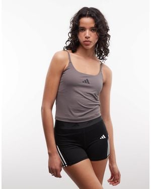 adidas Originals Adidas Training Optime Light Support Strap Top - Grey