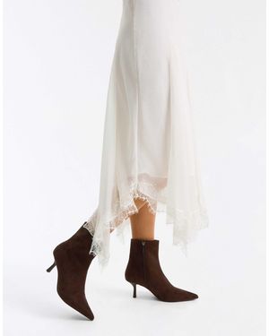 Bershka Ankle-boots mit kitten-heel - Weiß