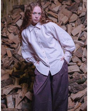 Muse Assembly Camisa Erin Oversize Claro - Morado