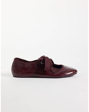 ASOS Loom schnür-ballerinas - Braun