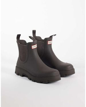 HUNTER Botas Wellington Chelsea Cortas Elásticas Elements En - Negro